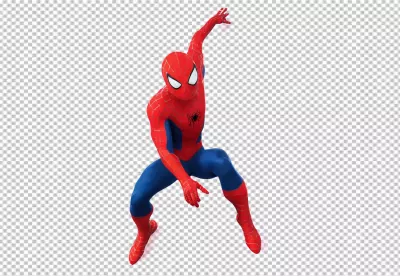 Iconic Spider-Man in Classic Red and Blue Suit Ready for Action image