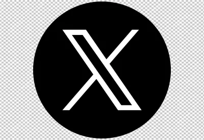 Striking White Geometric X in Black Circular Emblem for Bold Visuals image