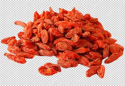 Healthy Dried Goji Berries for Superfood and Wellness on Transparent Background image