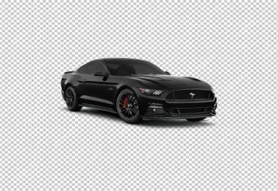 Sleek Black Ford Mustang GT Performance Sports Car image