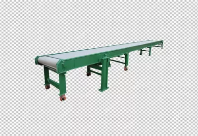 Robust Industrial Conveyor Belt System on Wheels for Efficient Material Handling image