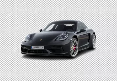 Luxury Dark Grey Porsche Performance Coupe with Distinctive Red Calipers image