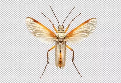 Close-up Detailed Insect with Spread Wings Entomology Study image
