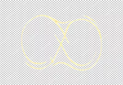 Abstract Glowing Yellow Energy Lines Intertwined on a Clean White Background image