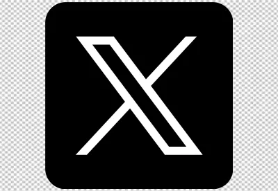 Sleek White X Symbol on Rounded Dark Square for Modern Branding and Digital Design 4672 image