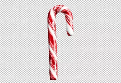 Classic Red and White Striped Candy Cane Christmas Sweet Treat image