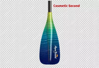 Vibrant Kayak Paddle Blade with Green and Blue Gradient Design from Aqua Bound Malta image