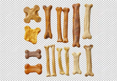 Assortment of Bone Shaped Dog Treats for Canine Nutrition and Pet Care image
