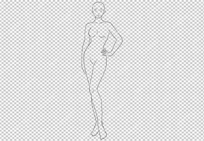 Minimalist Female Body Outline for Fashion and Character Design image