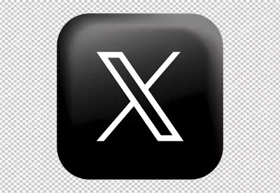 Sleek Black Button Icon with White Diagonal Lines Forming an X Shape for Digital Interface image