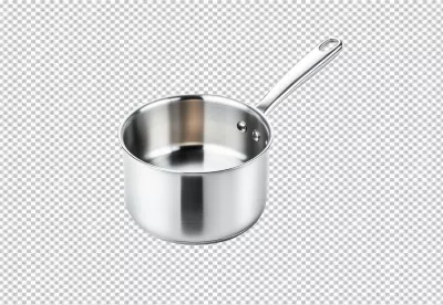 Shiny Stainless Steel Saucepan for Everyday Cooking and Culinary Use image