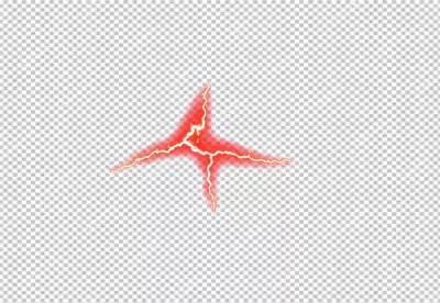 Dynamic Red Energy Burst with Electric Lightning Cracks Abstract Glow image
