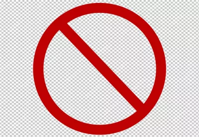 Prohibition symbol graphic element red circle and diagonal line do not enter