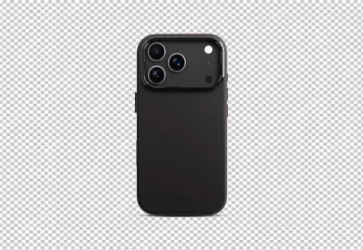 Sleek Black Smartphone Case Showcasing Triple Camera System and Textured Design image
