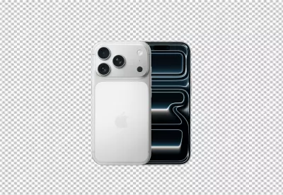 Modern White iPhone Pro Max showcasing triple camera and sleek design with glowing screen image