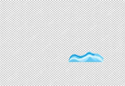 Minimalist Blue Wave Abstract Design on Clean White Background image