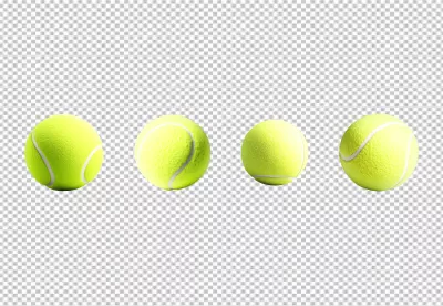 Vibrant Yellow Tennis Balls for Sports and Recreation PNG Cutout Stock Image image
