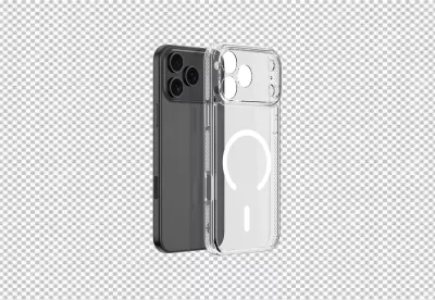 Crystal Clear MagSafe Case and Dark Smartphone for Premium Protection image