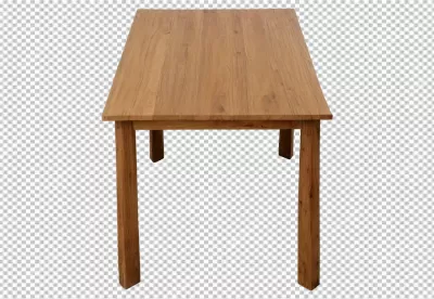 Rustic Wooden Dining Table Made from Reclaimed Teak Wood Isolated image