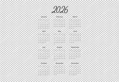 Sleek 2026 Yearly Calendar Design for Modern Scheduling and Planning image