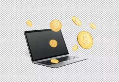 Digital Cryptocurrency Investment and Blockchain Technology on Laptop Screen image