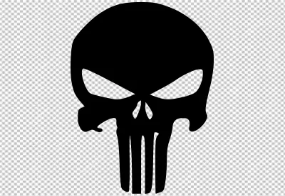 Menacing Black Skull Logo Graphic Illustration Design Element image