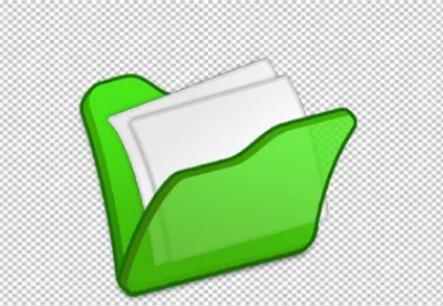 Vibrant Green Digital Folder Icon Containing Important Documents for File Management image