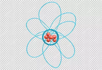 3D Stylized Atomic Model with Orbiting Electrons for Science and Technology image