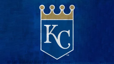 Kansas City Royals Baseball Team Logo with Vintage Textured Royal Blue Design image