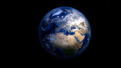 Cinematic Earth Planet View from Space Realistic HD Wallpaper image