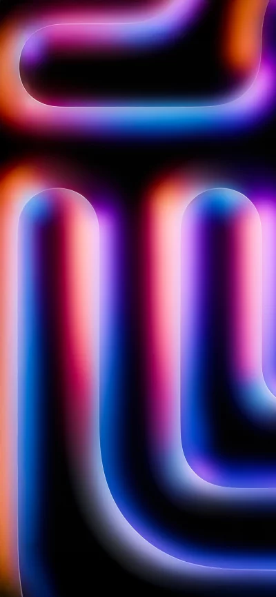 Abstract neon light background with flowing lines and gradient colors