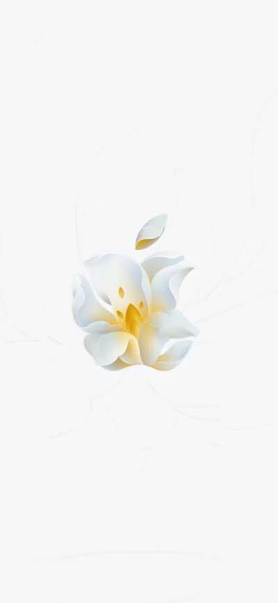 Elegant Floral Apple Logo Design Artwork Minimalist Style image