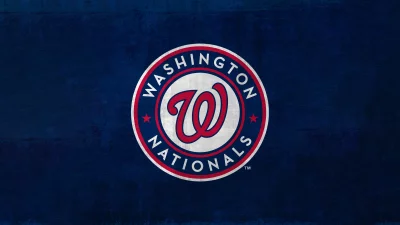Official Washington Nationals Major League Baseball Team Logo on Distressed Blue Background image