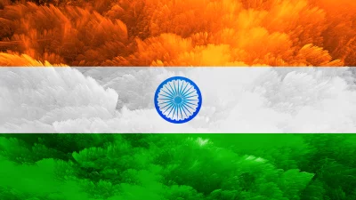 Vibrant Indian Flag Abstract Art Wallpaper Modern Textured Design image