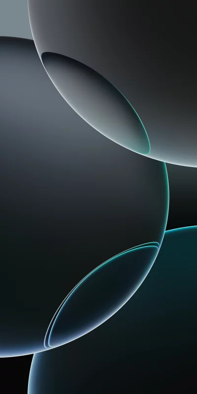 Futuristic Abstract Background with Luminous Teal and Blue Curved Edges image