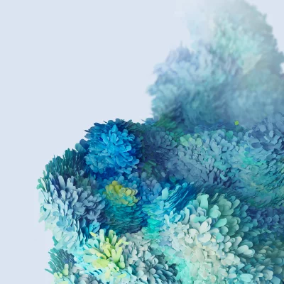 Abstract Organic Petal Texture Background in Blue Green Hues for Modern Design image