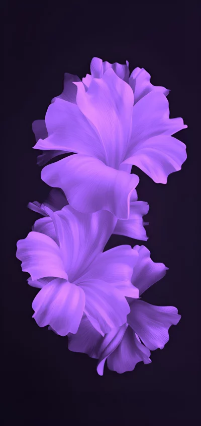 Elegant Lilac Flower Petals on Dark Background