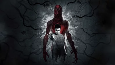 Eleven Unleashes Psychic Powers Against Shadow Monster in Dark Realm image