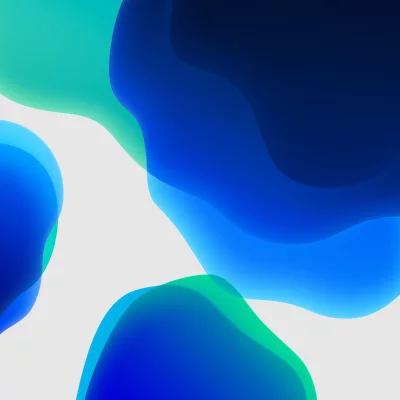 Dynamic Abstract Blue and Green Fluid Shapes Background image
