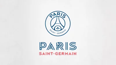Official Paris Saint-Germain Football Club Logo and Distinctive Wordmark Design image