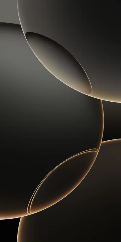 Abstract Flowing Shapes with Soft Golden Light and Dark Elegant Background image