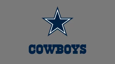 Iconic Dallas Cowboys NFL Football Team Logo and Wordmark on Grey Background image