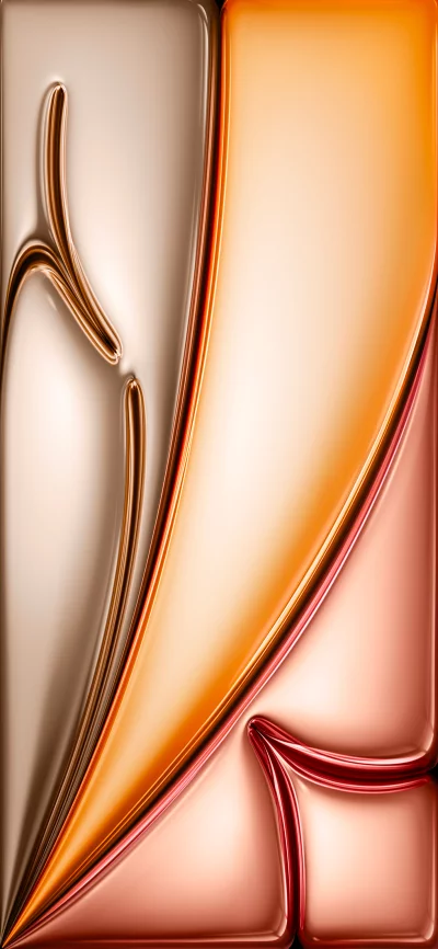 Abstract Metallic Swirls in Copper, Orange, and Red with Soft Lighting