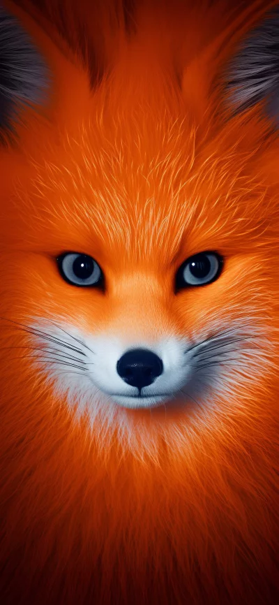 Captivating Close-up Portrait of a Red Fox with Piercing Blue Eyes image