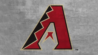 Distressed Arizona Diamondbacks 'A' Logo with Snake Motif on Grey Background image