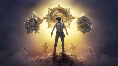 PUBG Mobile Heroic Player Victorious with Golden Achievement Medals and Squad image
