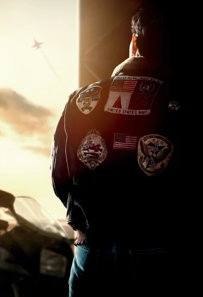 Iconic Aviator Jacket with Military Patches, Fighter Jet in Golden Hour Sky image