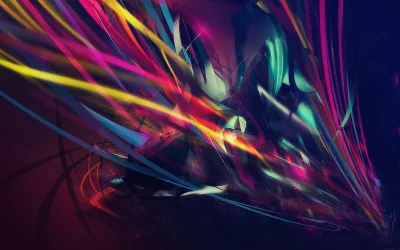 Dynamic Abstract Light Trails and Futuristic Geometric Shapes Background image