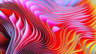Dynamic Abstract Multicolored Fluid Geometry image
