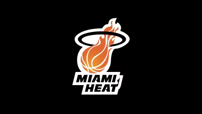 Official Miami Heat NBA Basketball Team Logo with Dynamic Flaming Ball Design image
